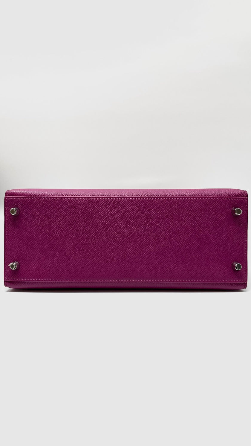 Preowned. Kelly 28 Magnolia Epsom PHW Stamp CHT458DG|5018