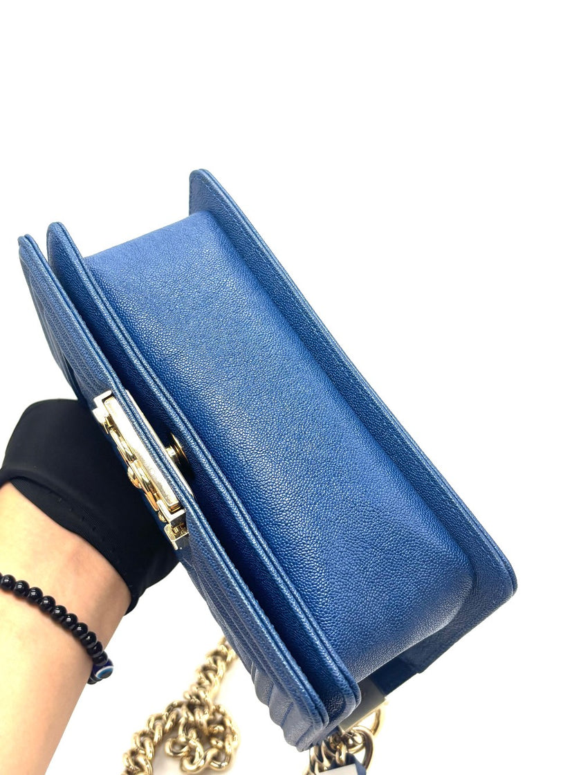 Preowned. Chanel Leboy Small Blue Caviar GHW. 27805471|17525