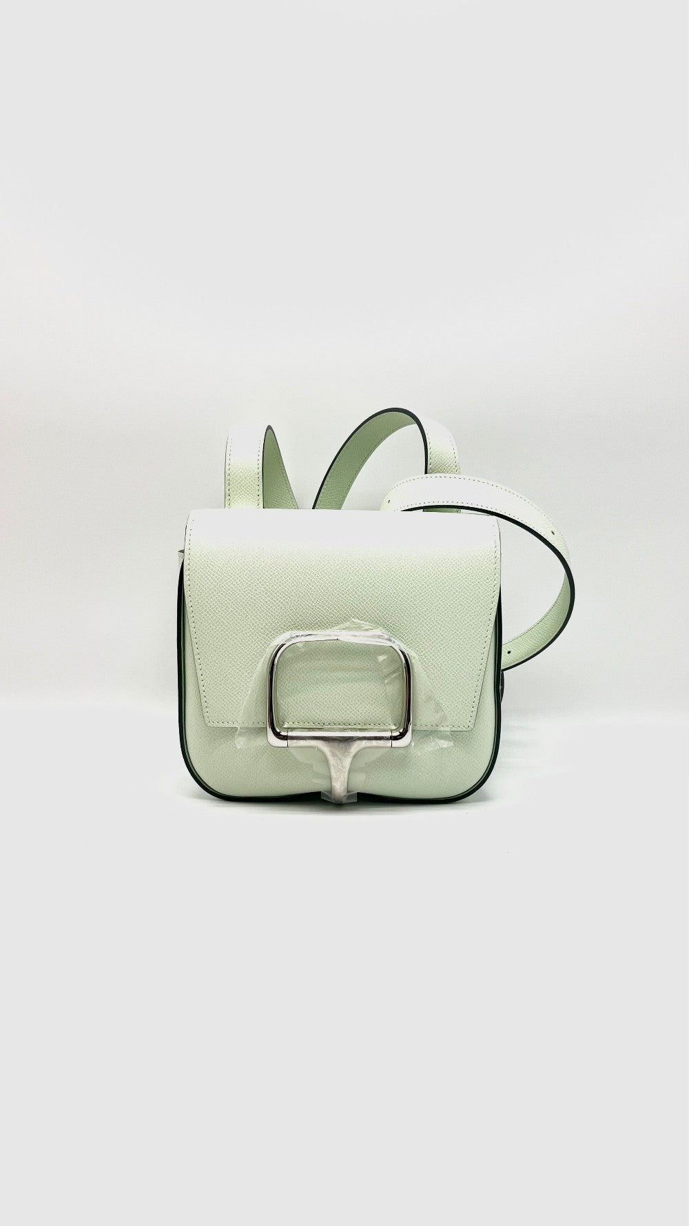 Brand New. Hermes Della Vert Fizz Epsom PHW. UCT085PM|15799