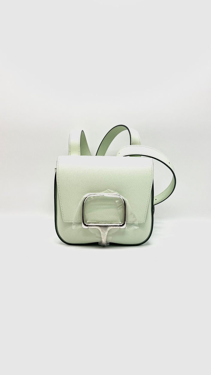 Brand New. Hermes Della Vert Fizz Epsom PHW. UCT085PM|15799