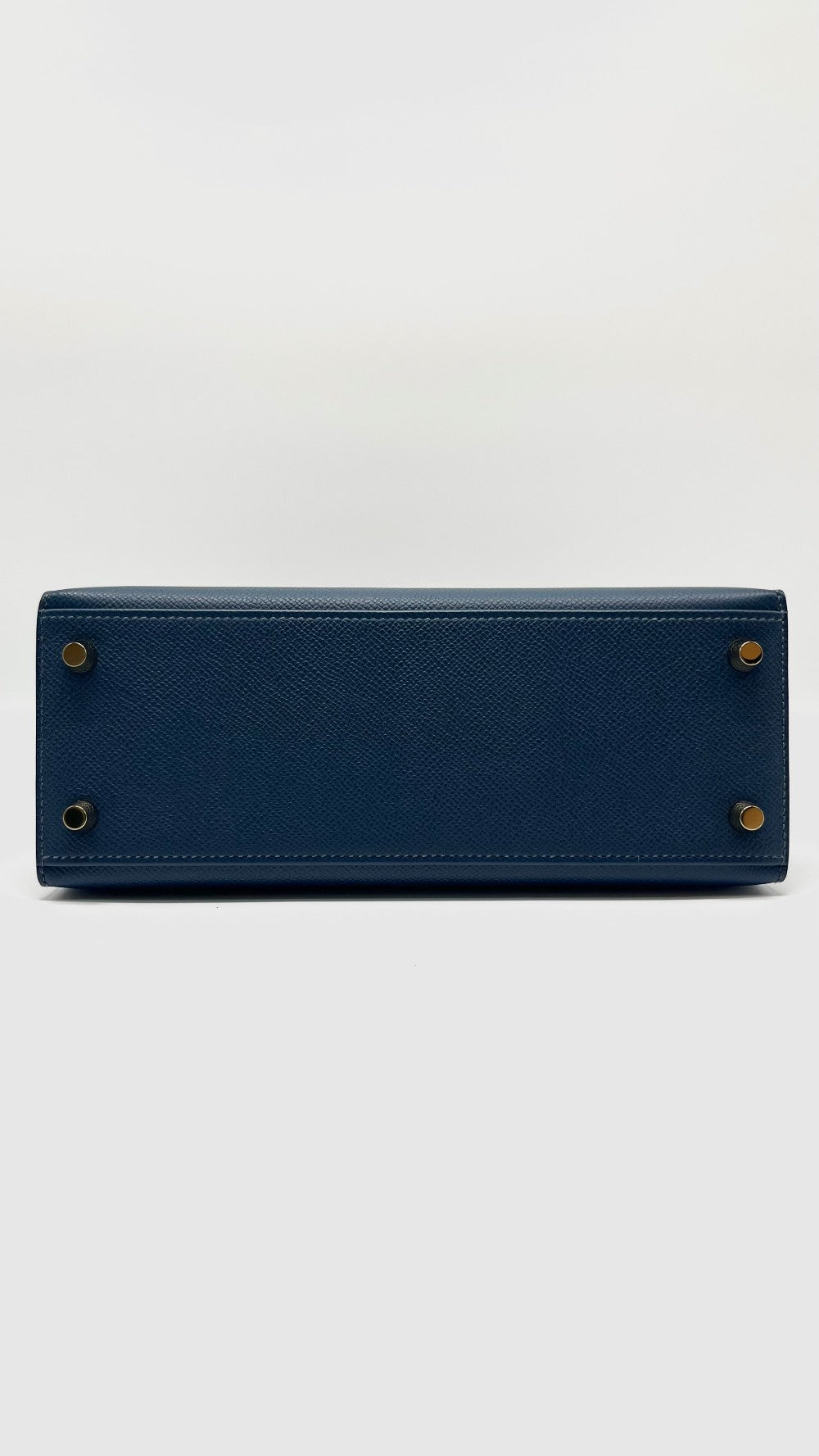 Like New. Hermes Kelly 25 Bleu De Prusse Epsom Sellier GHW. WHA469KY|8273