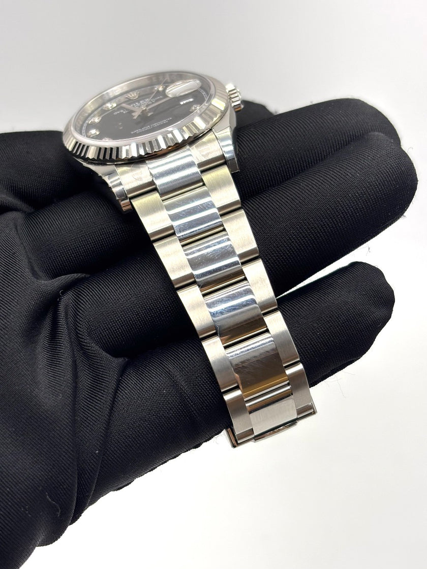 Brand New. Rolex Datejust Black Dial Diamonds Steel Oyster Bracelet 36MM 2025|16848