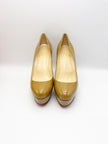 Unused. Christian Louboutin Bianca 140 Pumps Camel Patent. 39|17849