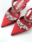 Brand New. Manolo Blahnik Heel Red. 37|7384