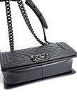 Preowned. Chanel Leboy Old Medium So Black. 24954970|4301