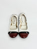 Preowned. Tods Flats White/Red. 37|12560