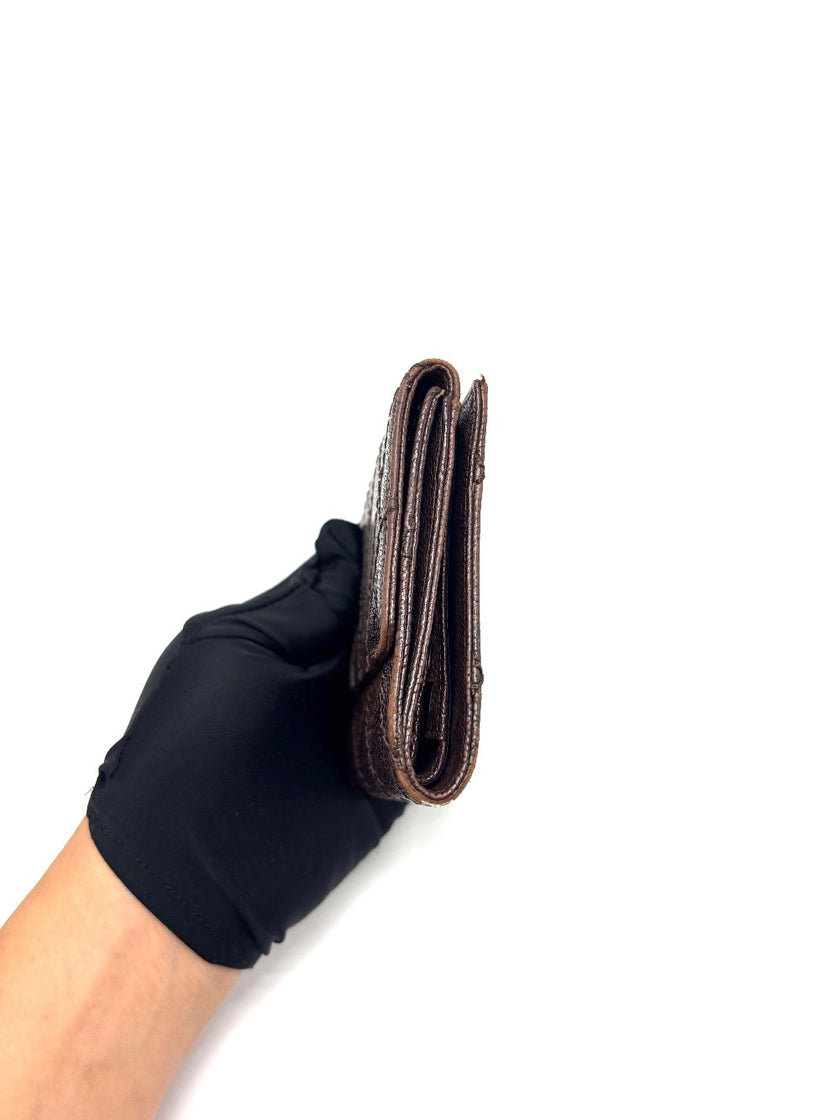Preowned. Chanel Bifold Wallet Brown Caviar SHW. 10776392|16958