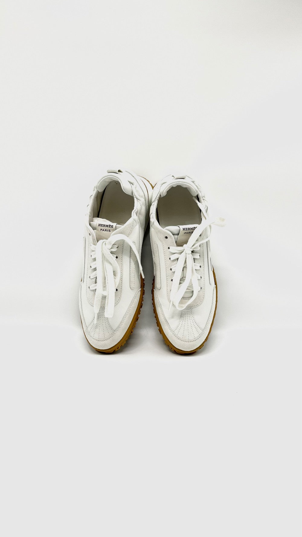 Like New. Hermes Jet White Sneaker . 38|10255