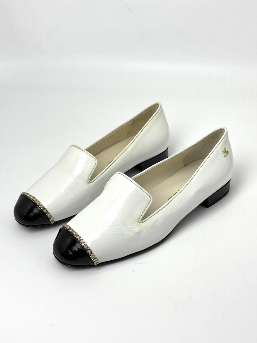 Brand New. Chanel Slip On White. 36.5|7656