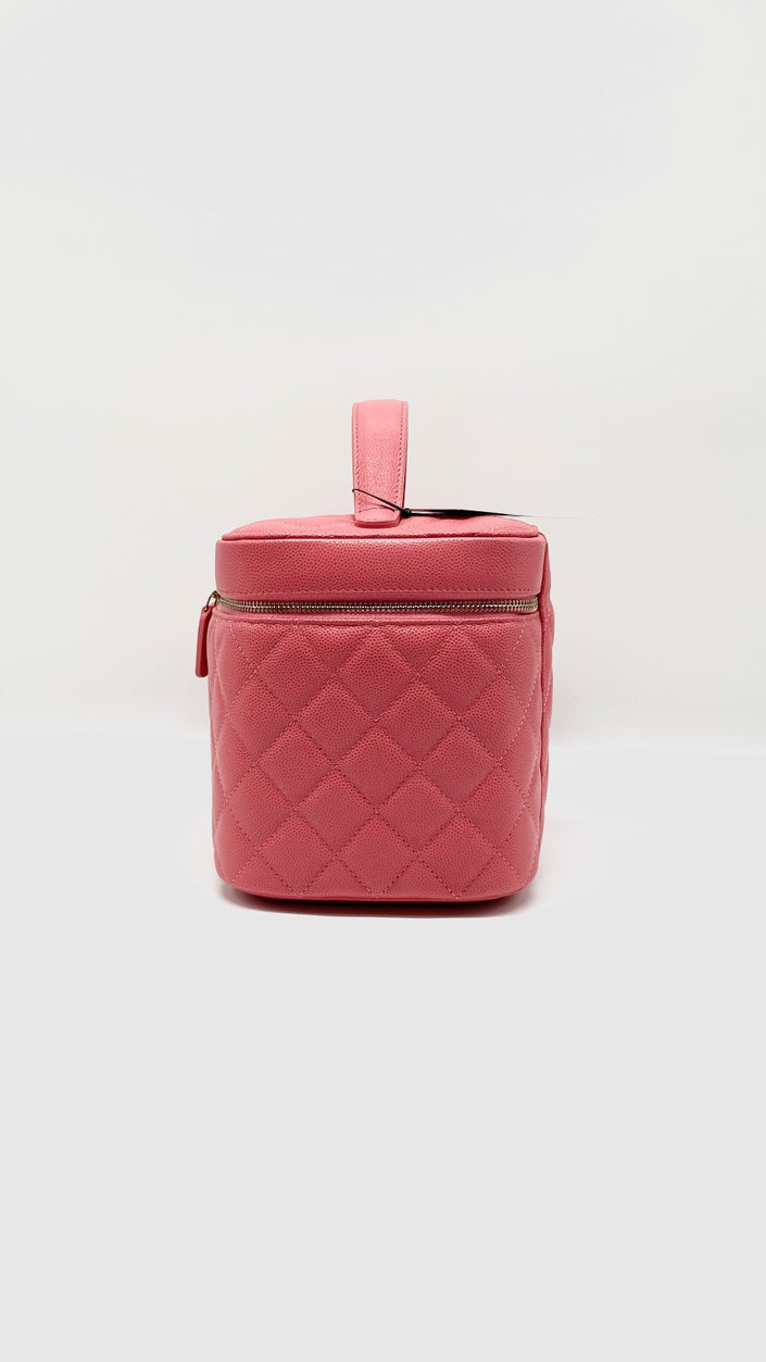 Like New. Chanel Large Vanity Caviar Pink SHW. 29829750|8485