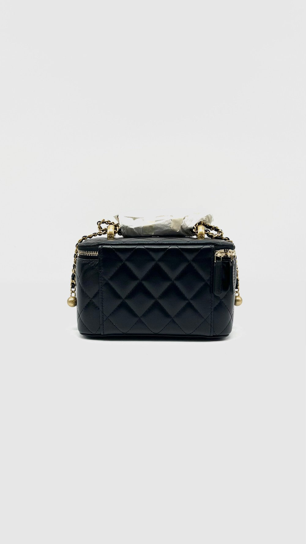 Brand New. Chanel Small Vanity Case Black Lambskin GHW. APU84T06|15116