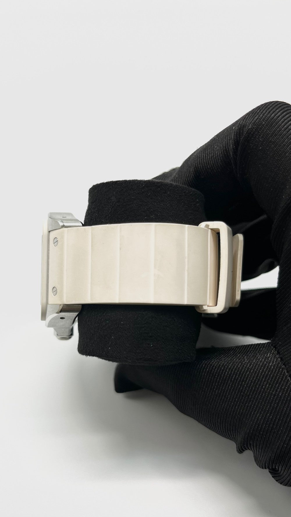 Preowned. Cartier Santos White Dial Roman White Rubber Strap 36MM|5693