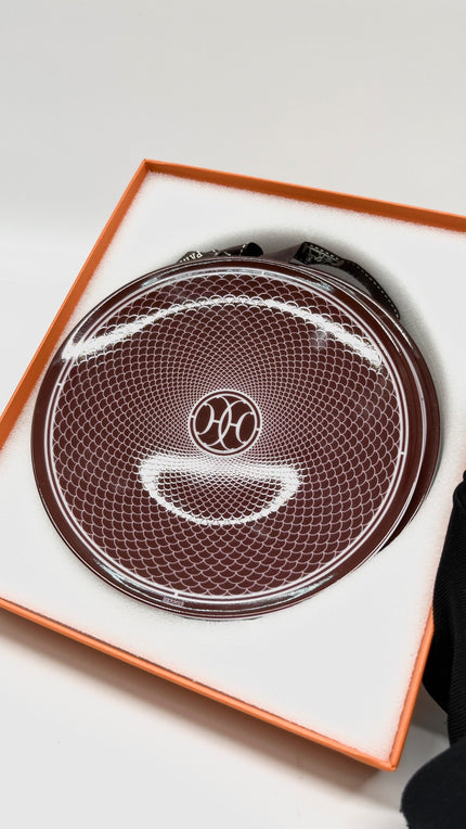 Brand New. Hermes H DECO Bread n Butter Maroon|10504