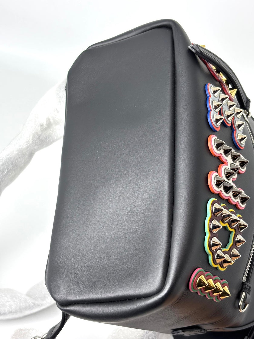 Brand New. Fendi Mini Back Pack Black Studded Logo|6175