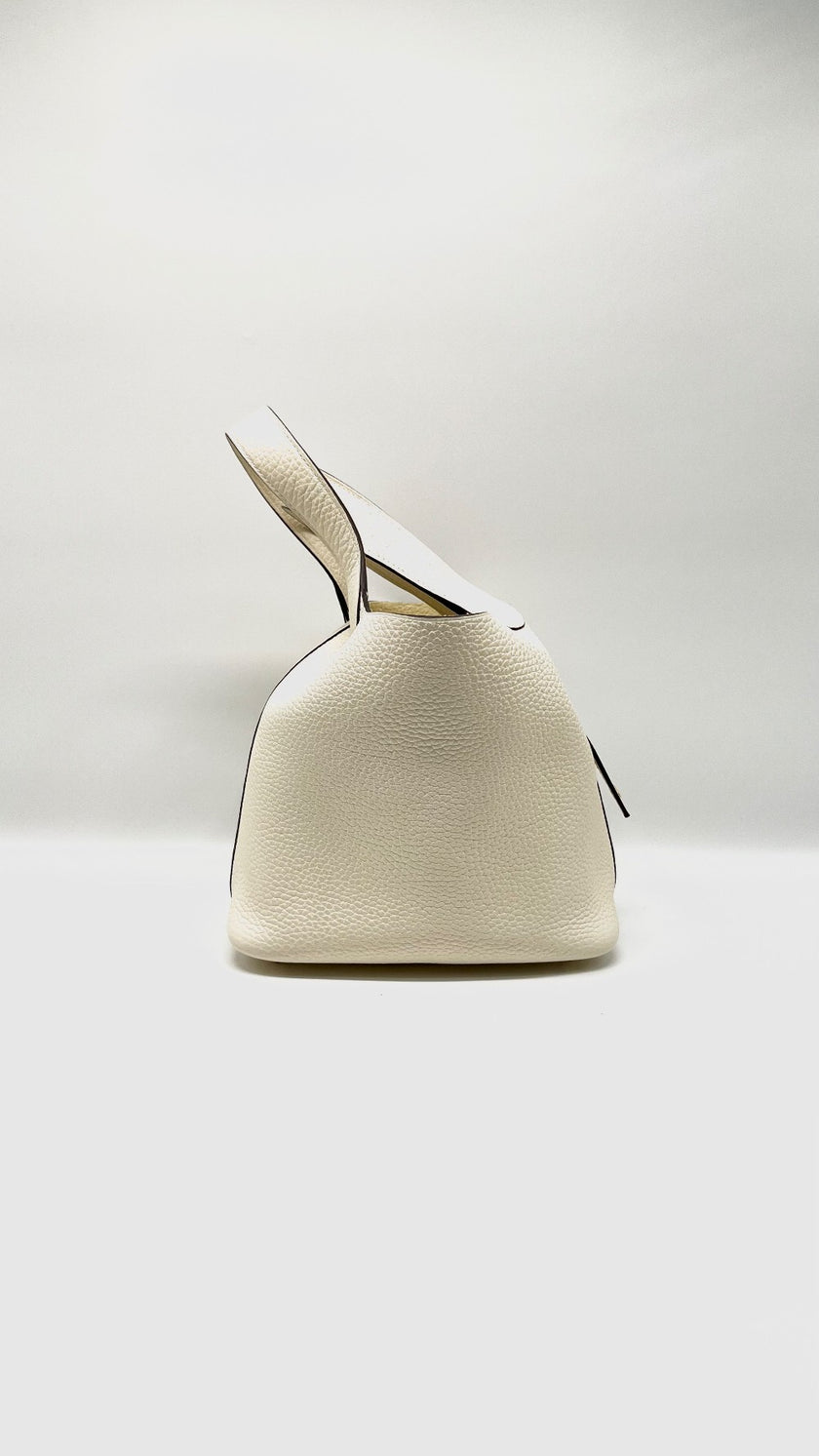 Like New. Hermes Picotin 18 Nata Clemence GHW. BFS005GX|12181