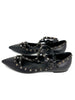 Preowned. Valentino Cage Flats Black. 39.5|12654