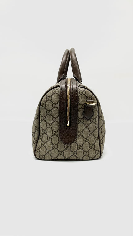 Unsed. Gucci Ophidia Boston GG Supreme Canvas Bag GHW|13390