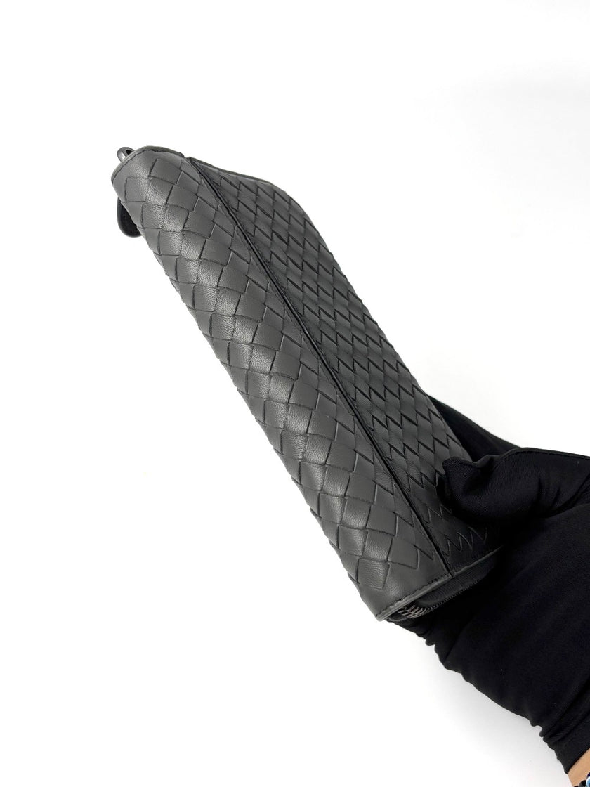 Brand New. Bottega Zip Around Long Wallet Gray|8119