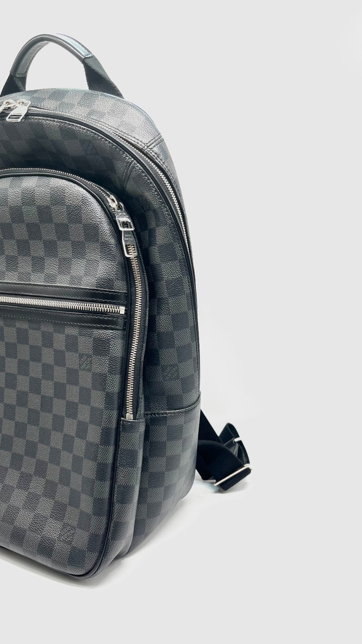 Preowned. LV Michael Backpack Graphite Black. Microchip|13474