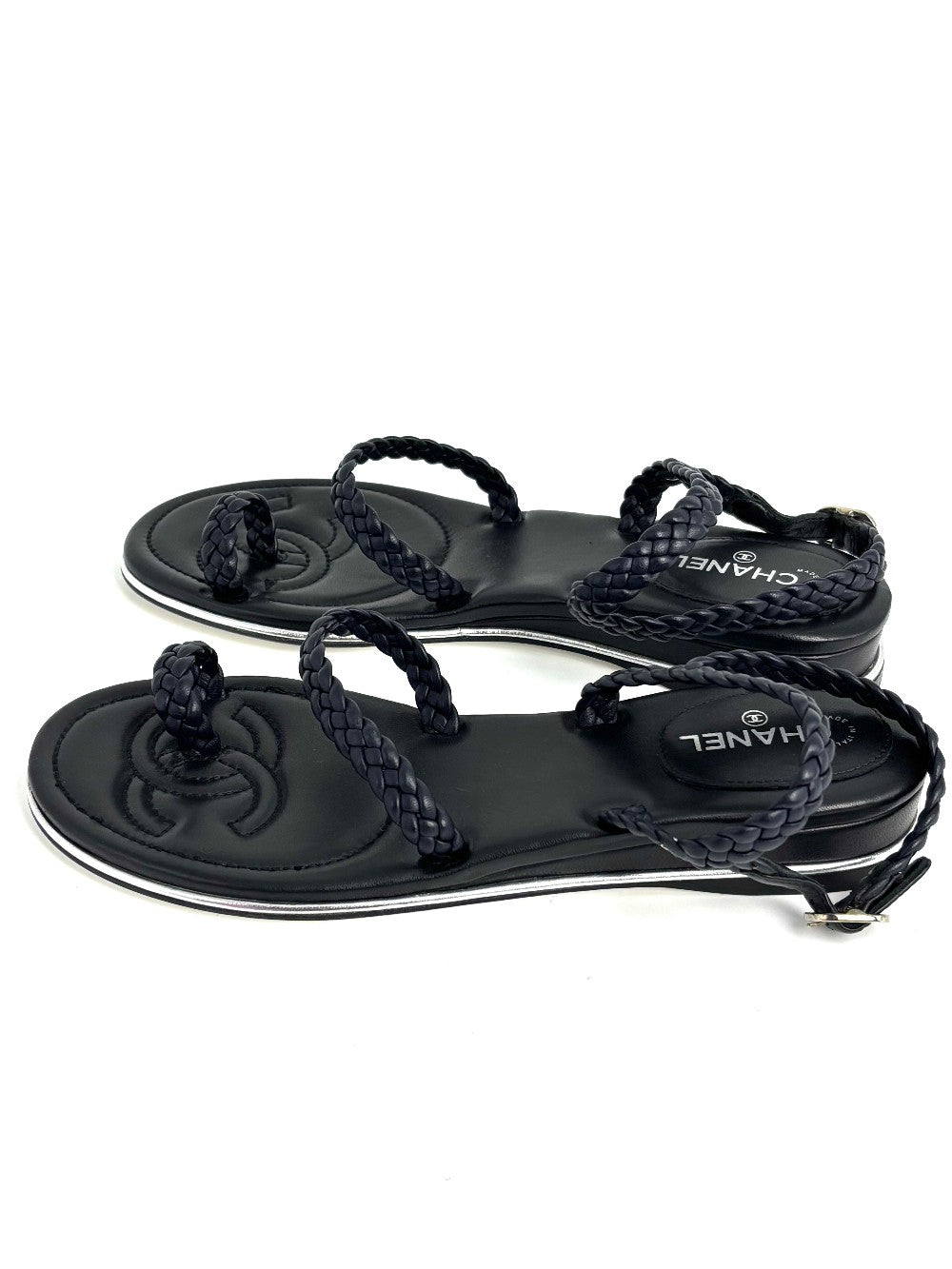 Brand New. Chanel Marine Flats Black. 37|12660