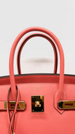 Preowned. Hermes Birkin 30 Epsom Rouge Pivone GHW. ABY781AM|13549