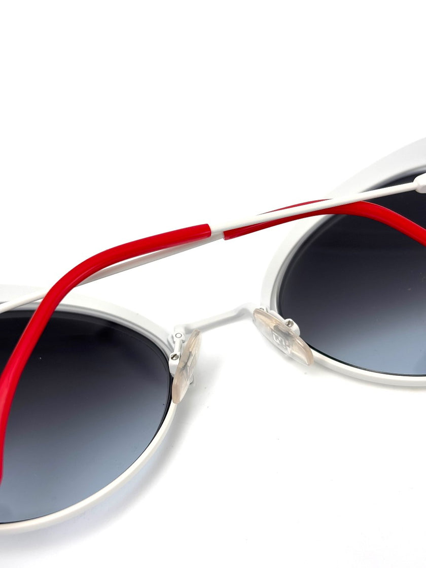 Brand New. Fendi Butterfly White/Red Sunglasses|8158