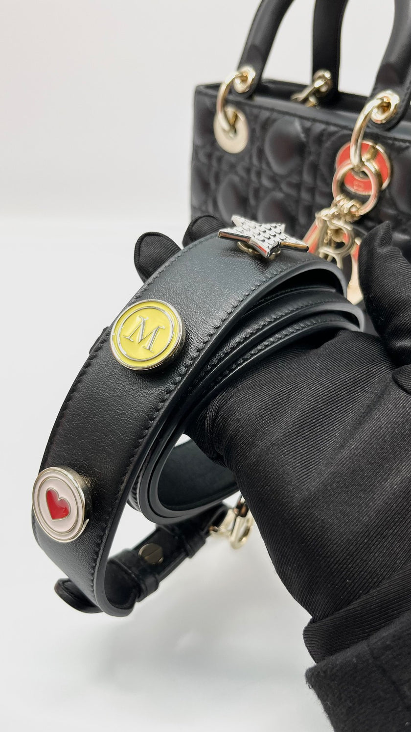 Preowned. Lady Dior Small Black Lambskin. 09MA0138|9916