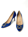 Brand New. Manolo Heel Blue. 39|7385