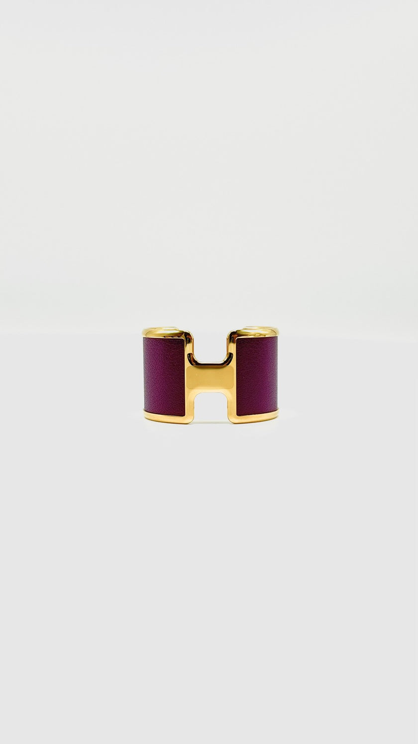 Brand New. Hermes Olympe Cuff Bracelet Anemone T3 GHW|9941