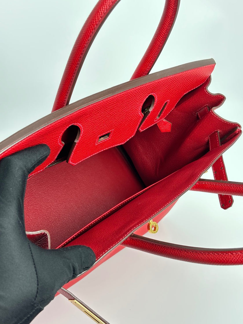 Preowned. Hermes Birkin 30 Rouge Casaque. TPY009GG|3451