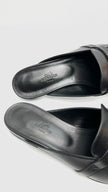 Brand New. Hermes OZ Mule Black RGHW. 38|16183