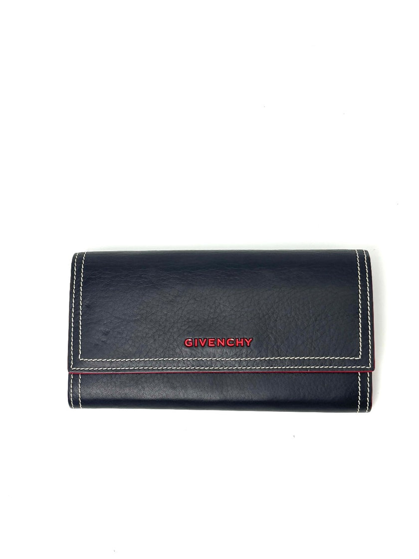 Preowned. Givenchy Long Wallet Black|6721