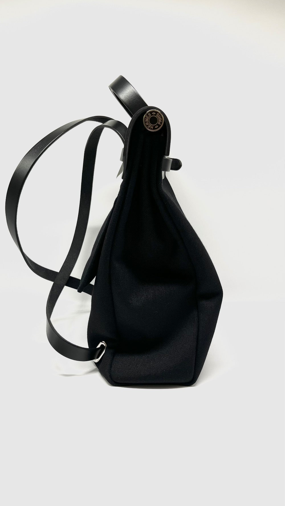 Like New. Hermes Herbag Ado Backpack Black PHW. ZTS006AU|9775