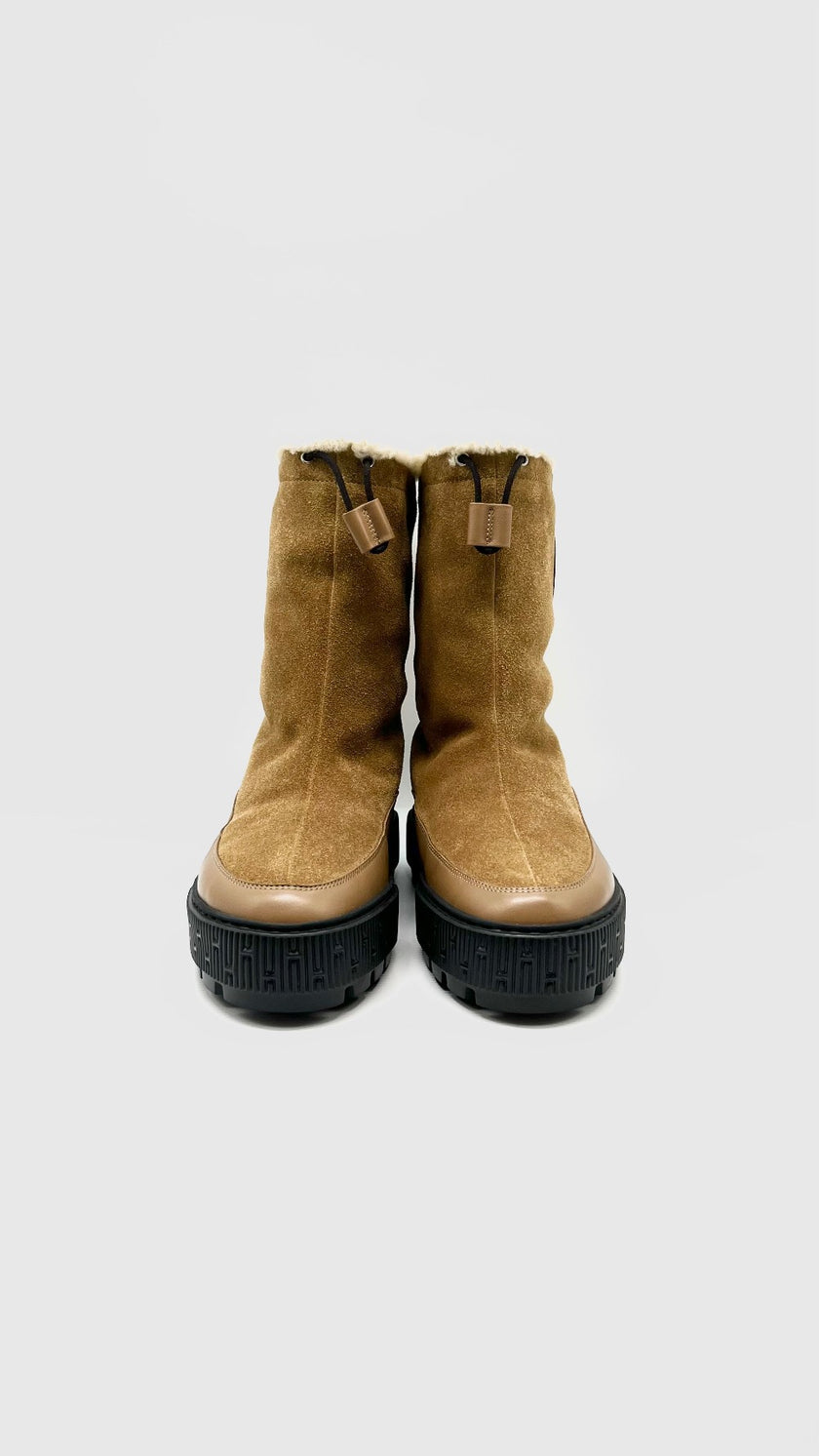 Brand New. Hermes Ankle Boots Brown. 38|6906