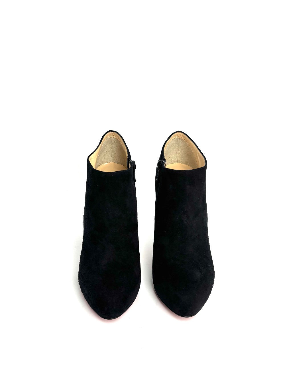 Brand New. Christian Louboutin Black Suede Vicky Booties. 38|12922