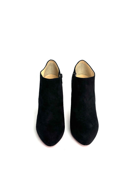 Brand New. Christian Louboutin Black Suede Vicky Booties. 38|12922