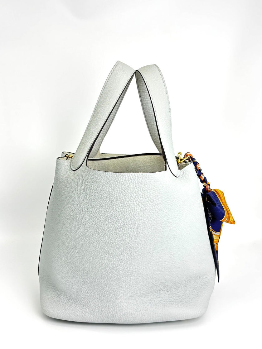 [SALE] Like New. Hermes Picotin 22 Blue Perle. UOT004MW|3767