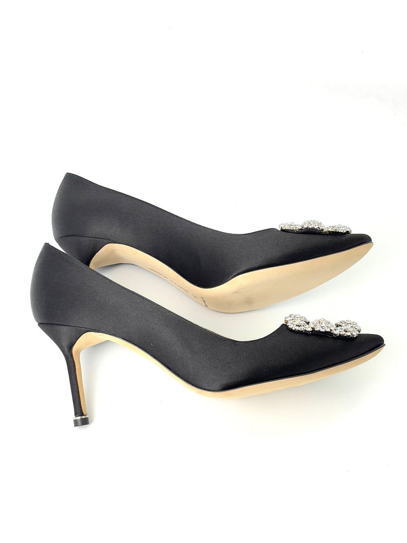 Brand New. Manolo Heel Black. 39.5|7395