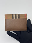 Brand New. Burberry Card Holder Canvass Brown|6777