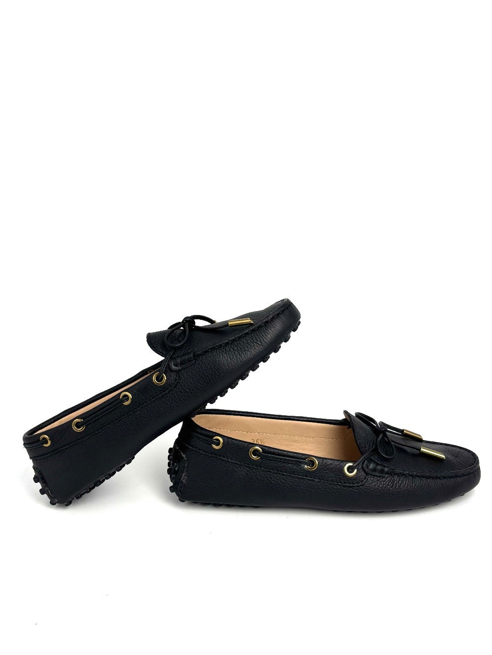 Preowned. Tods Black Shoes. 36.5|11041