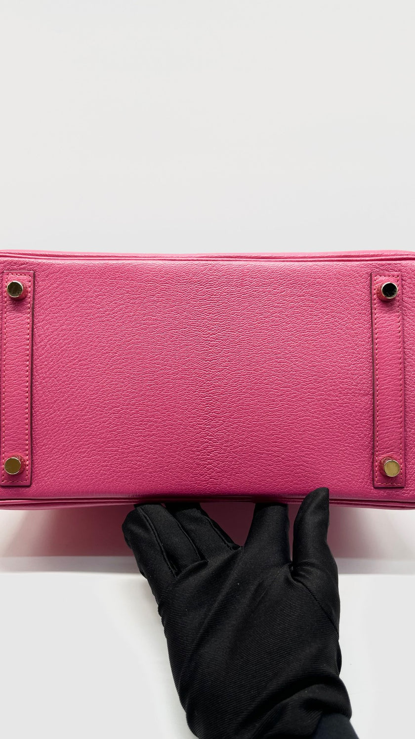 Preowned. Hermes Birkin 30 Rose Tyrien Chevre GHW. N40|13664