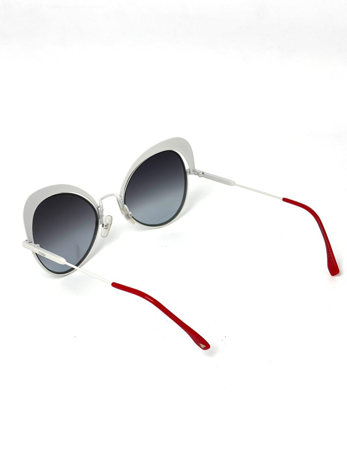 Brand New. Fendi Butterfly White/Red Sunglasses|8154