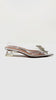 Brand New. Amina Muaddi Begum Glass Heel. 36|10629