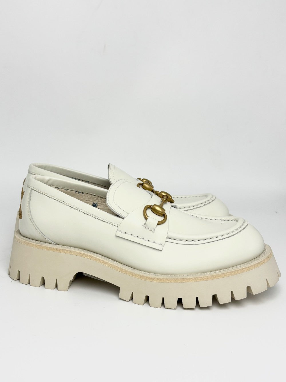 Brand New. Gucci Loafers White. 37|12166
