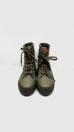 Brand New. Hermes Fresh Ankle Boots Khaki/Orange Nylon. 38|14928