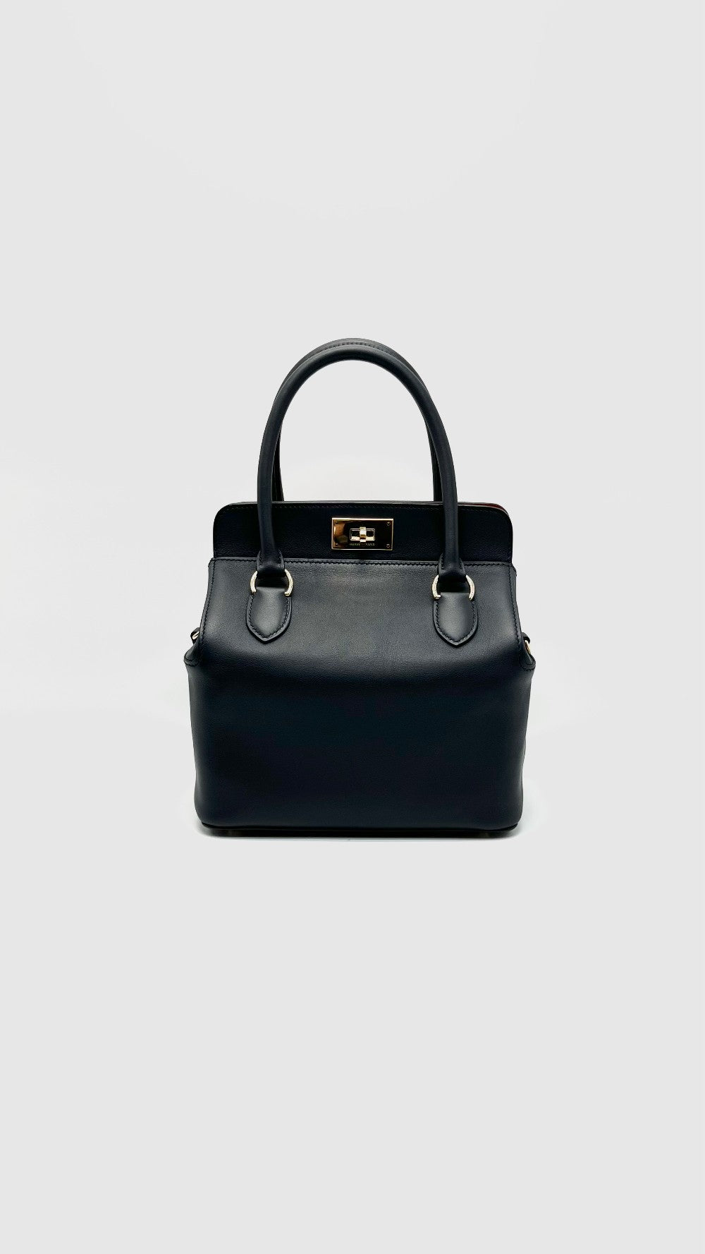 Like New. Hermes Toolbox 20 Caban/Cuivre Swift Permabrass HW. DBY001MA|16567