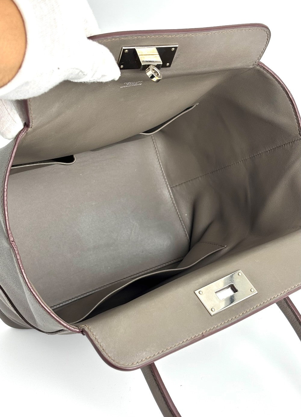 Preowned. Hermes Toolbox 20 Etain Evercolour PHW. XAS003CH|3884