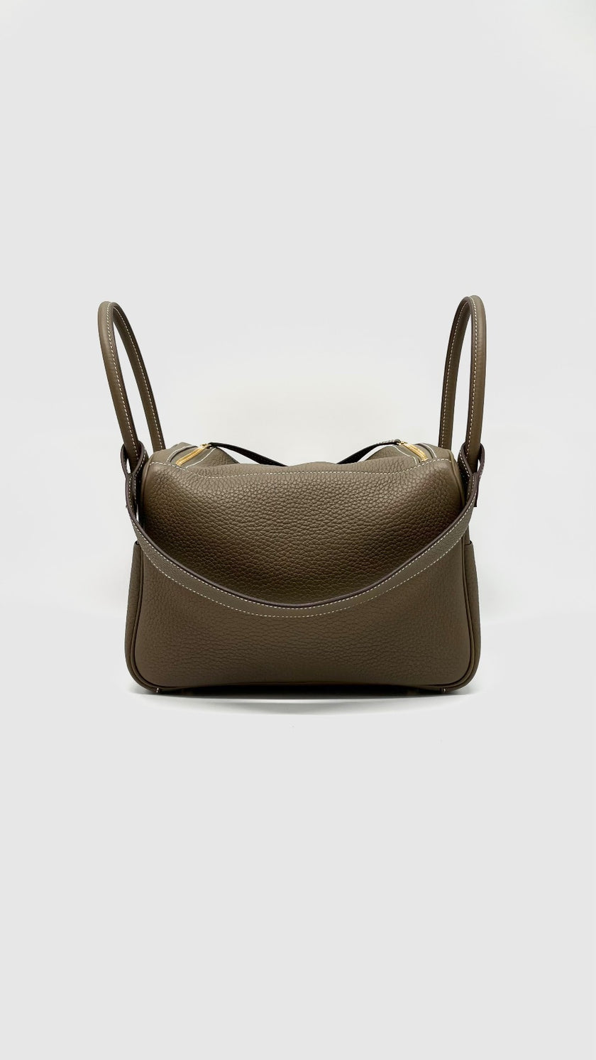 Like New. Hermes Lindy 26 Togo Etoupe GHW. UPY898CU|13323