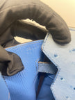 Preowned. Hermes Birkin 30 Blue Mykonos Ostrich GHW. DSA278CA|13197