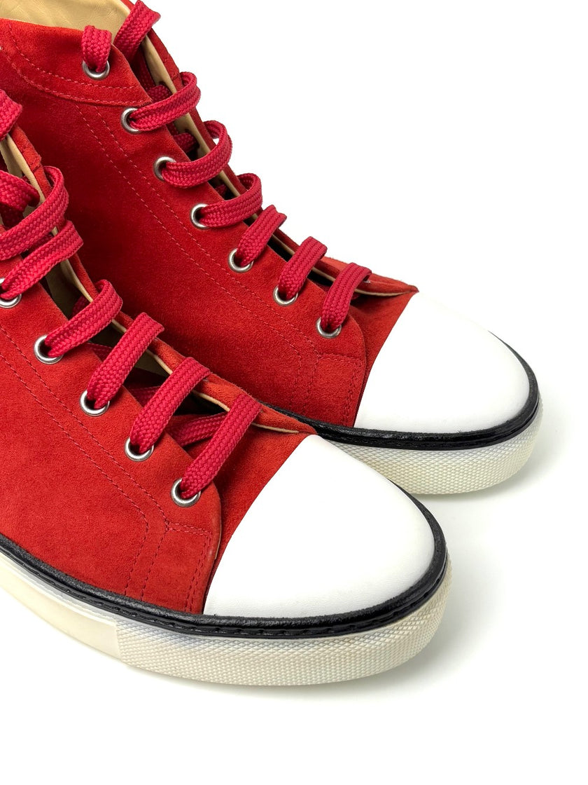 Preowned. Hermes Sneakers Red. 38.5|7566